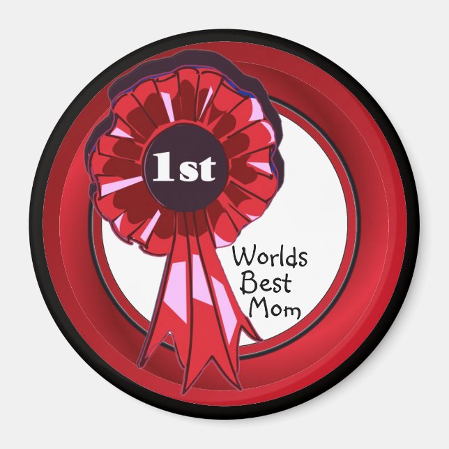 Pretty Worlds Best Mum Magnet (Front)