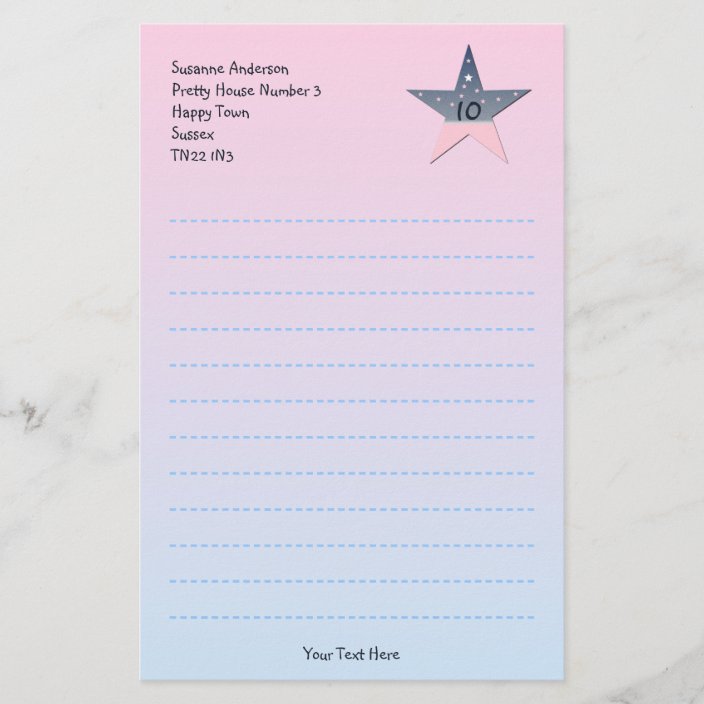 Pretty Writing Paper for Children | Zazzle.com.au