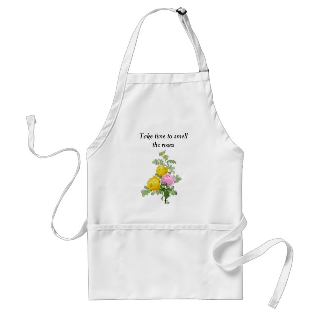 Pretty Yellow and Pink Roses  Standard Apron (Front)