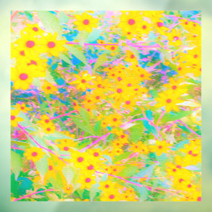 Pretty Yellow and Red Flowers with Turquoise