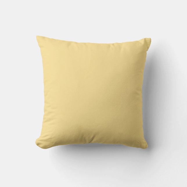 Pretty Yellow Butter Lemon Shade Of Light Yellow Cushion (Front)