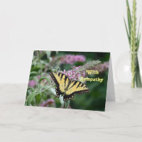 Pretty Yellow Butterfly Photo Sympathy