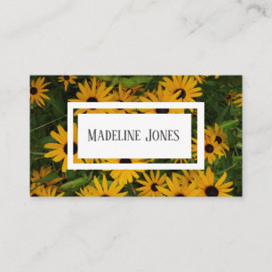 pretty yellow flowers nature photography custom business card