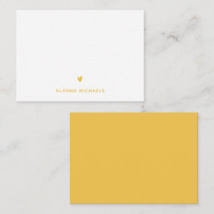 Pretty Yellow Heart and Name Card