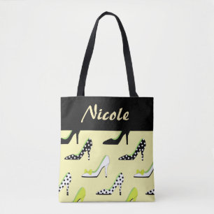 Pretty Yellow Heels Chic Tote Bag