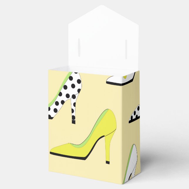 Pretty Yellow High Heels Favour Box (Opened)
