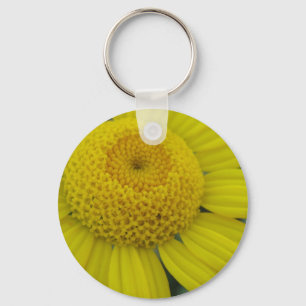 Pretty yellow marguerite key ring