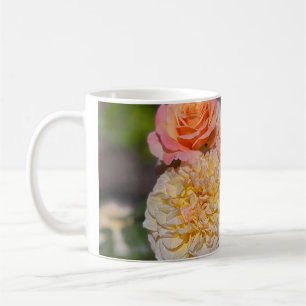 Pretty Yellow & Pink Roses Coffee Mug