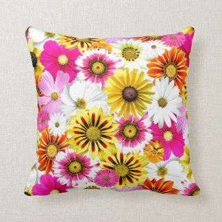 Pretty Yellow Pink White Flower Daisies Gifts Cushion