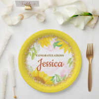 Pretty Yellow Sunflowers Baby Shower