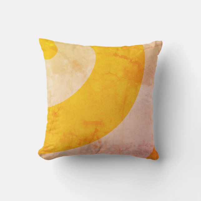 Pretty Yellow Swirls Cushion (Front)