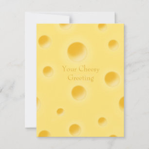 Pretty Yellow Swiss Cheese Personalised Cheesy Card