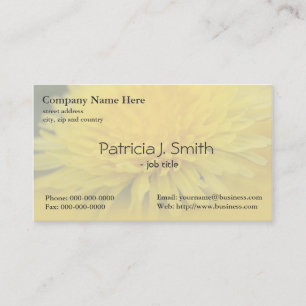 Pretty yellow wild flower dandelion business card