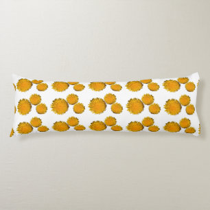 pretty yellow wild flowers dandelion photo art body cushion
