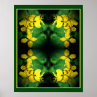 Pretty Yellow Wildflowers Abstract