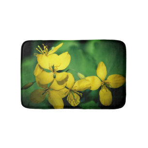 Pretty Yellow Wildflowers Bath Mat