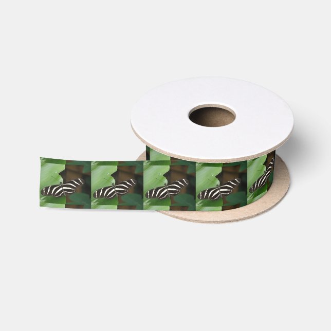 Pretty Zebra Longwing Butterfly Ribbon Satin Ribbon (Spool)