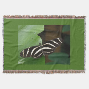 Pretty Zebra Longwing Butterfly Throw Blanket