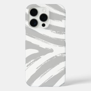 Pretty Zebra Print in Grey iPhone 16 Pro Case