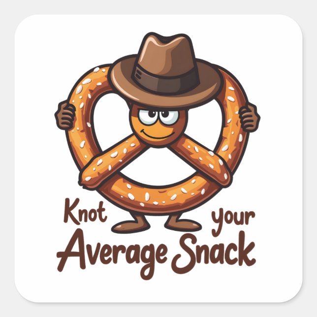 Pretzel Dealer Pretzels Snack Oktoberfest Baking Square Sticker (Front)