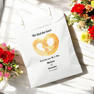 Pretzel Heart Wedding Doughnut  Favour Bag