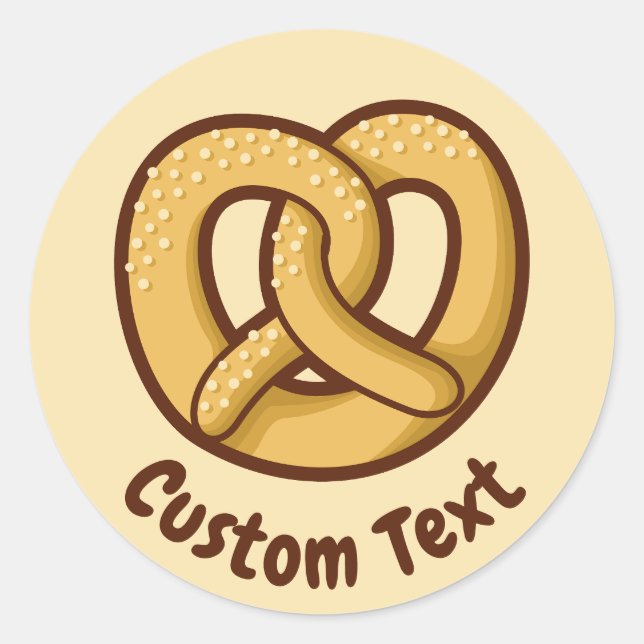 Pretzel Icon Classic Round Sticker (Front)