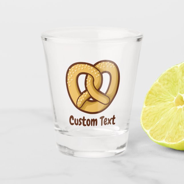 Pretzel Icon Shot Glass (Front)