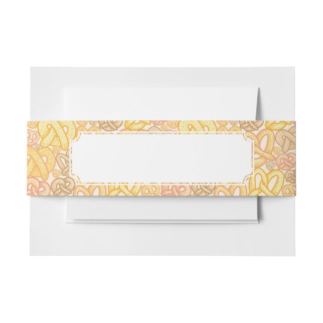 Pretzel Pattern Invitation Belly Band (Front Example)