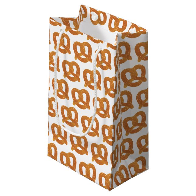 Pretzel Pattern Small Gift Bag (Front Angled)