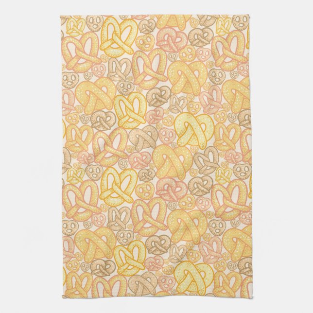 Pretzel Pattern Tea Towel (Vertical)