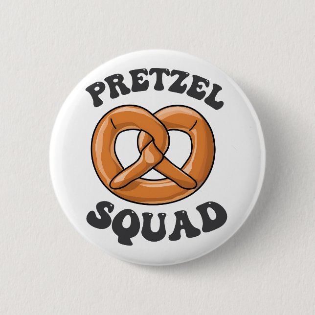 Pretzel Squad Funny Oktoberfest Pretzel Lover Germ 6 Cm Round Badge (Front)