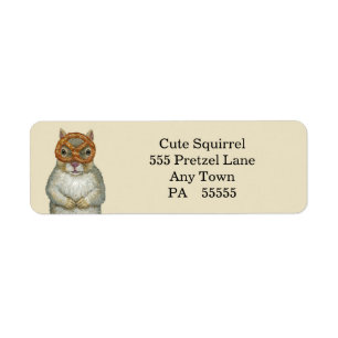 Pretzel squirrel address labels