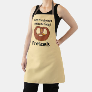 Pretzel Sweet Crunchy Twist Makes Me Happy Pretzel Apron