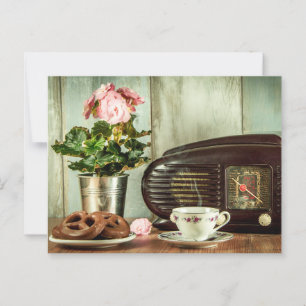 Pretzel Tea Rose Clock Postcrossing Postcard