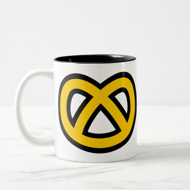 Pretzel Two-Tone Coffee Mug (Left)