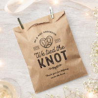 Pretzel We Tied The Knot Wedding Favour Bag