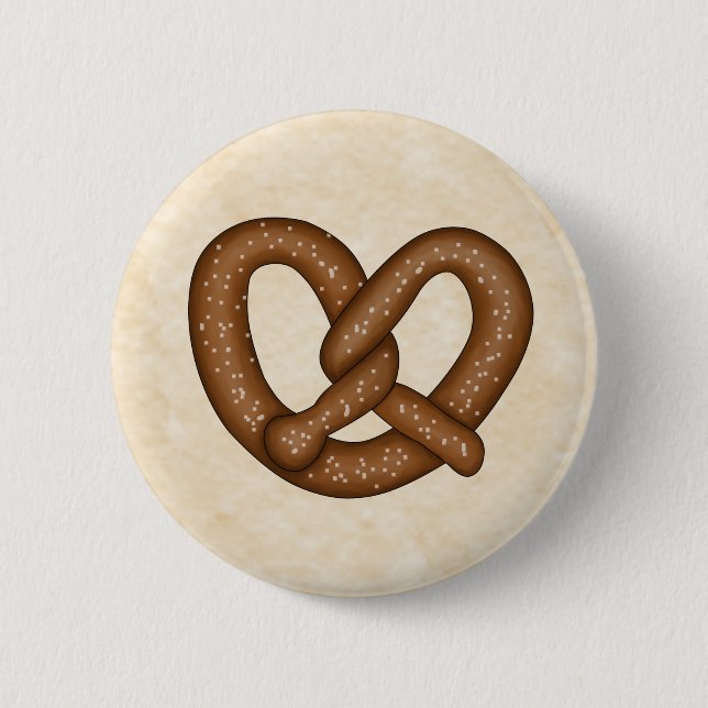 Pretzel with Beige Bkgd Button (Front)
