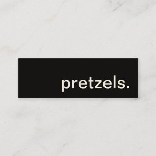 pretzels. loyalty punch card