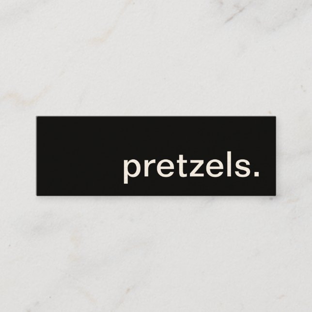 pretzels. loyalty punch card (Front)