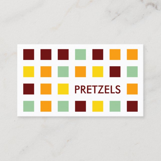 PRETZELS (mod squares) Business Card (Front)