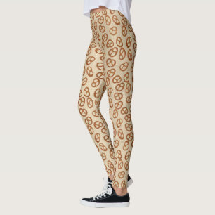 Pretzels Snack seamless pattern + your background Leggings