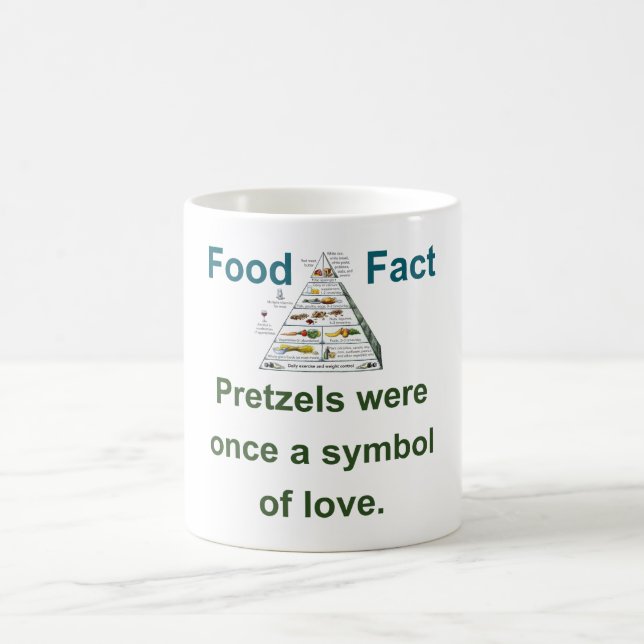 Pretzels Were Once A Symbol - Food Fact Coffee Mug (Center)