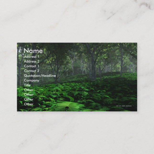Prevailing Forest Business Card Template (Front)