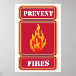 Prevent Fires Poster Template
