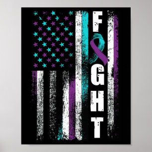 Prevention Awareness American Flag Distress Poster