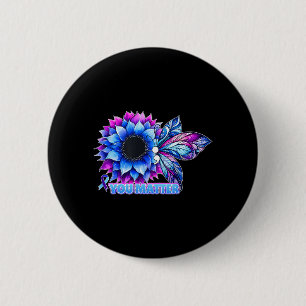 Prevention Awareness Butterfly Semicolon Design 6 Cm Round Badge