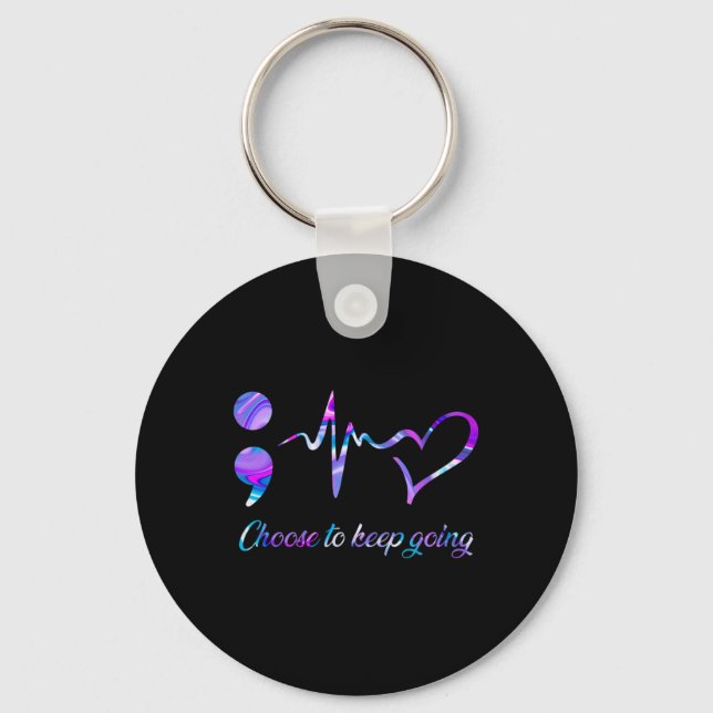 Prevention Awareness Choose To Keep Going 2  Key Ring (Front)