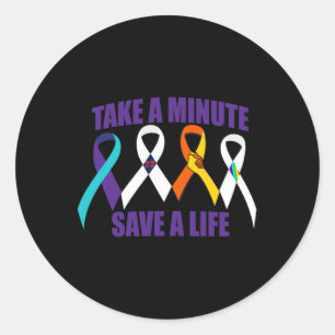 Prevention Awareness Classic Round Sticker