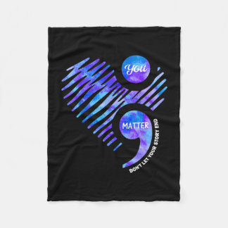 Prevention awareness don't let story end heart fleece blanket