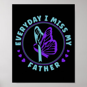 Prevention Awareness Everyday I Miss My Father Poster